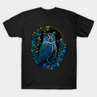 Great Horned Owl Graphic Design T-Shirt